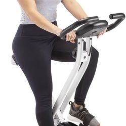 Marcy Foldable Upright Exercise Bike with Adjustable Resistance