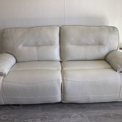 Electric Leather Dueling Recliner Sofa