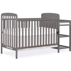 Anna 3-in-1 Full-Size Crib and Changing Table Combo in Steel Grey