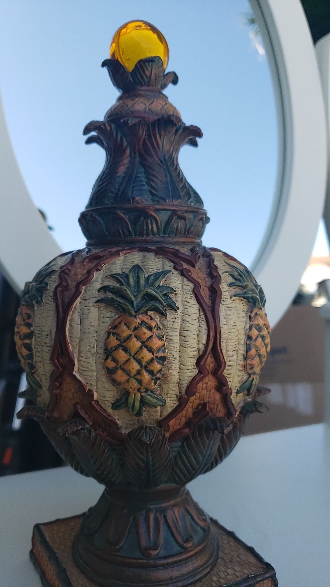 Pineapple decorative accent figure