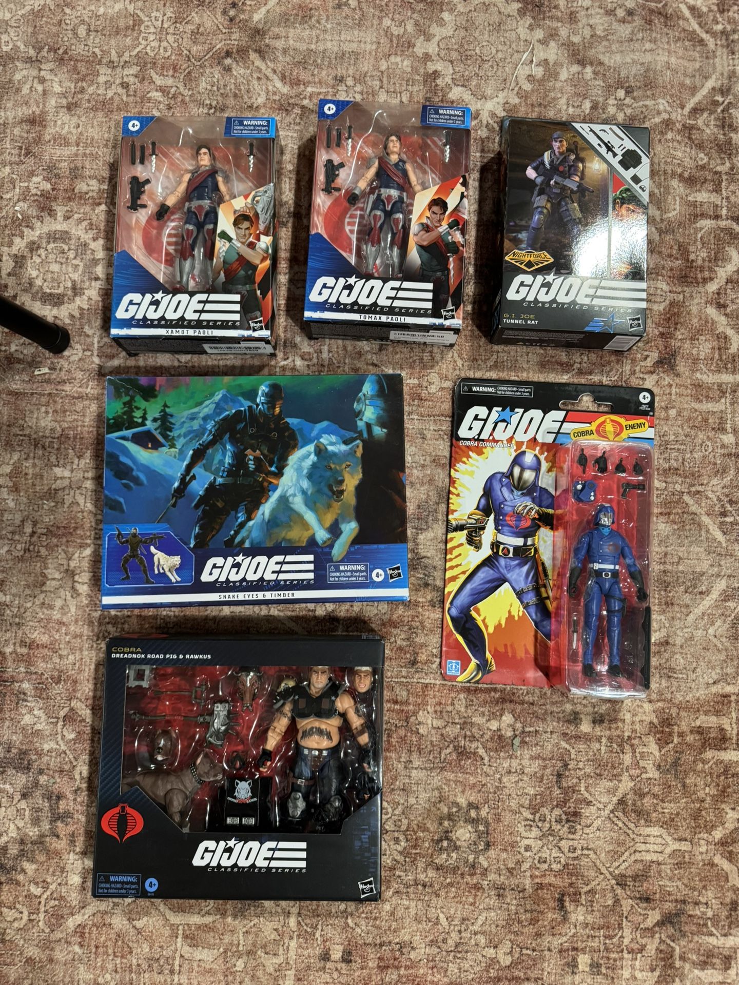 G.I. Joe Classified Lot - Snake Eyes, Cobra Commander, Road Pig, Tomas/Xamot, Runnel Rat