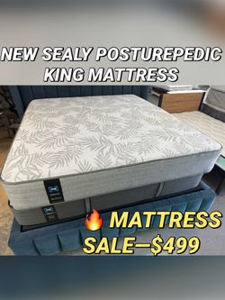 NEW SEALY POSTUREPEDIC KING MATTRESS