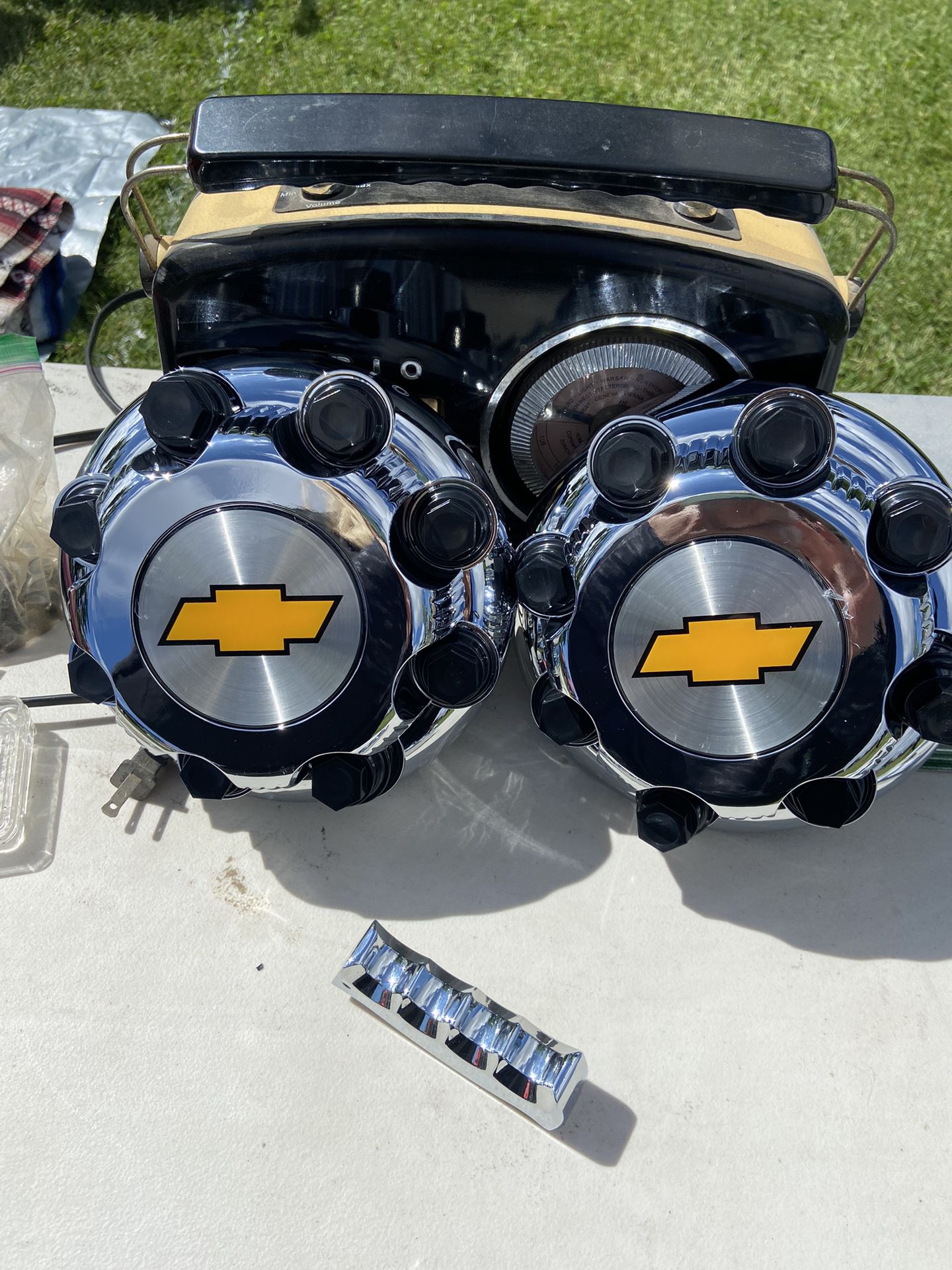 Brand New 2- 8 Bolt Hubcaps For Chevy