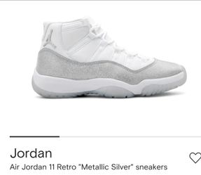 Air Jordan 11 Retro Metallic Silver Sneakers