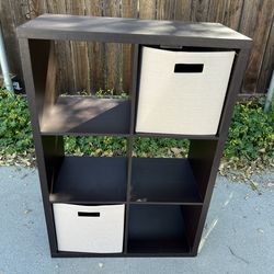 6 Piece Cube Organizer with 2 Storage Bins