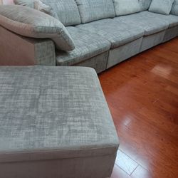 *Living Room Special!!!*---Floating Lima Fabric Sectional Sofa W/Ottoman---Delivery/$5 Down Financing Available🫡
