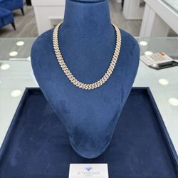 Chain Cubanlink 10k Gold Diamonds Real 