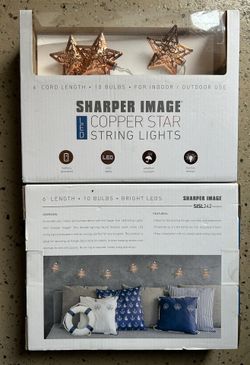 2 Boxes Of SHARPER IMAGE COPPER STAR LED STRING LIGHTS