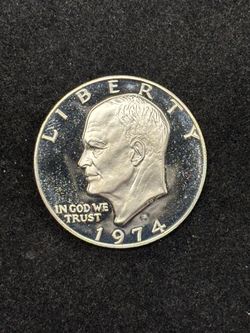1974-S Eisenhower Silver Proof Dollar -- GORGEOUS SILVER COIN!