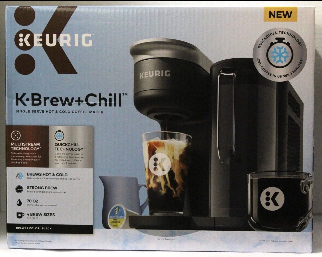 Keurig K-BREW & CHILL Single Serve Hot & Cold Coffee Black - BRAND NEW