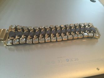 Stella and dot blue/gold cuff link bracelet