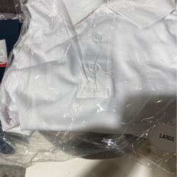 White Work Shirts New Large 