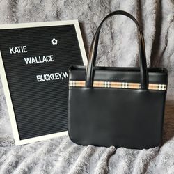 BB Black leather small tote 