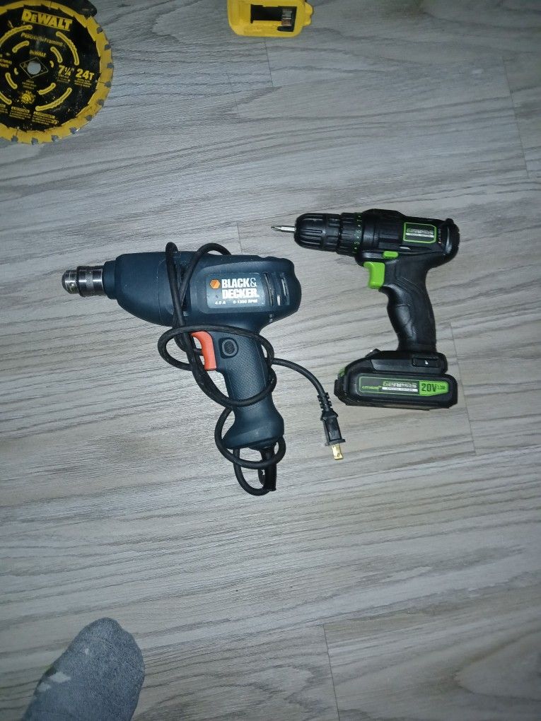 Black And Decker Drill And Genesis Crdless Drill