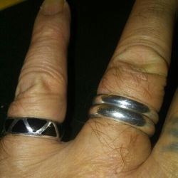 Sterling silver rings Bands.$25 Each.