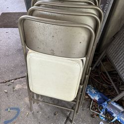 Vintage foldable cushion chairs $10 Each Or $50 For All