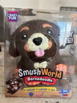 Crazy Fun SmushWorld Bernedoodle Squishy Toy