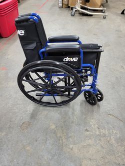 Drive Medical Blue Streak Wheelchair with Flip Back Desk Arms
