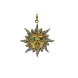 Pendant Charm Yellow Gold 14k. Sun