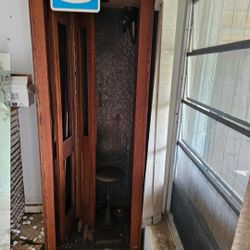Vintage Oak Phone Booth