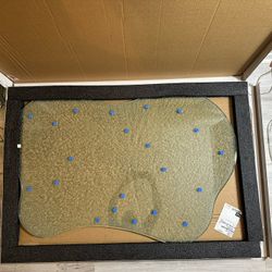 Mid Century Modern Krackle Glass Table Top