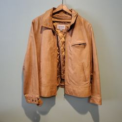 Women's Short Tan Leather Jacket Wilson's Leather Co.