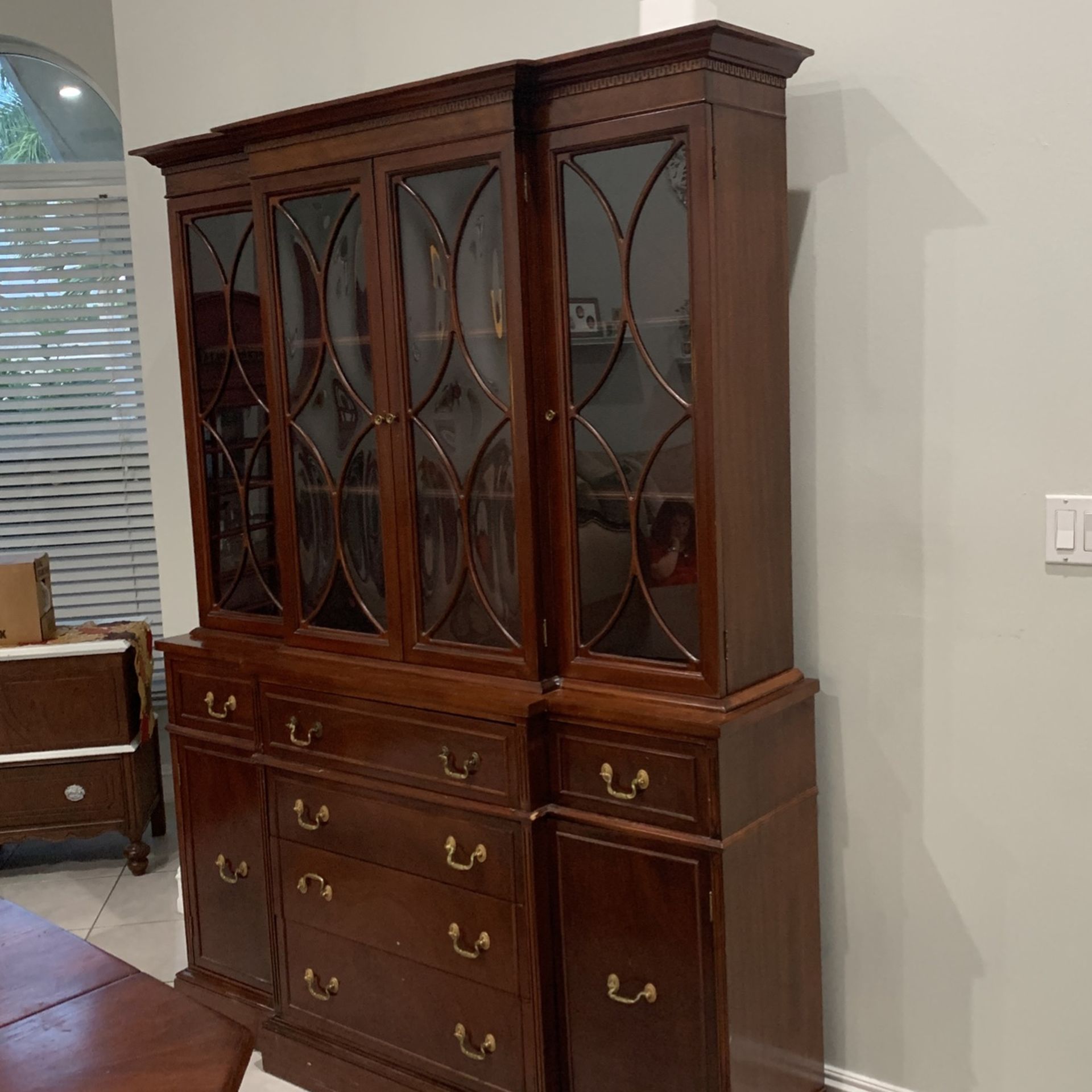 Antique Mahogany China Cabinet 