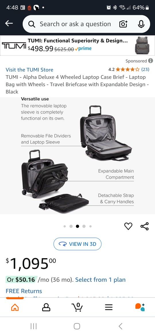 Tumi Laptop Case Brief
