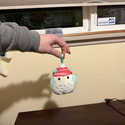 Squishmallows Christmas Holiday Plush Ornament 4" Winston the Teal Owl