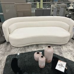 Modern White Sofa & Chair Set – Like New – Clearance