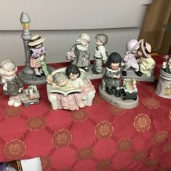 Kim Anderson, Pretty As A Picture (7) In Total.  All Boxes Are There, Very Collective Because Is Sentimental Figurine 