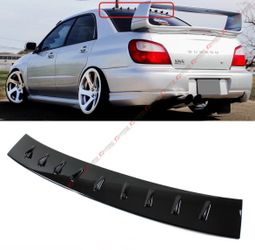 02-07 IMPREZA WRX STI GLOSS BLACK REAR ROOF VORTEX SPOILER