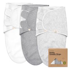 3-Pack Organic Baby Swaddle Sleep Sacks - Swaddles 0-3 Months Cloud