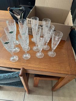 Crystal Champagne Flutes Set