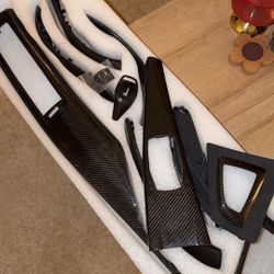 Full Carbon Fiber Interior Trim Set – BMW F-Series (10-Piece)