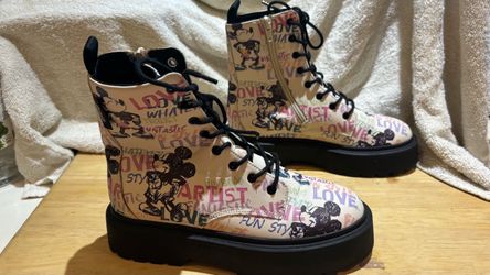 Disney x Zara combat boot Size 37 (6/6.5) Mickey