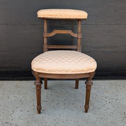 Beautiful Antique French Walnut Smoking Chair