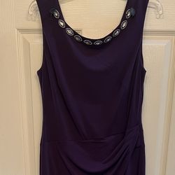 Ladies Deep Purple Maxi Dress 