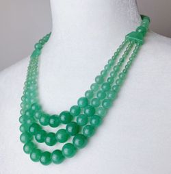 Natural Adventurine Bead Necklace