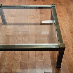 Glass And Bronze Coffee Table