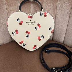 Kate Spade Cherry Print Heart Crossbody 