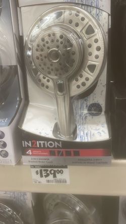 2in1 shower head brushed nickel finish
