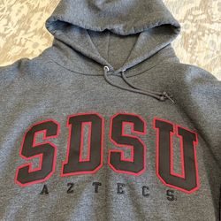 SDSU Champion Gray Hoodie Size LARGE