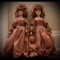 Twin Porcelain Dolls