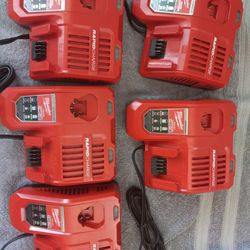 Milwaukee M18&M12 Rapidcharge($60 Each One)