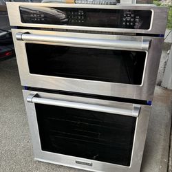 KitchenAid Self-cleaning Convection Microwave Wall Oven Combo (Stainless Steel)