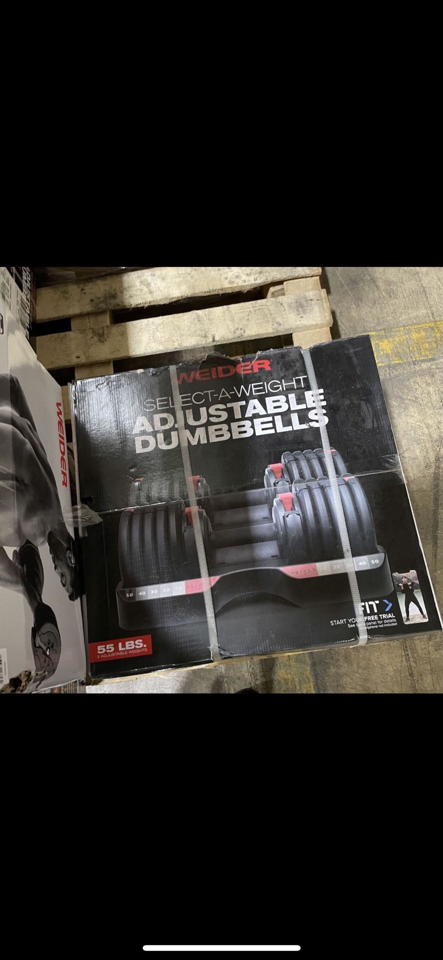 Weider 55 lb. select-a-weight adjustable dumbbells