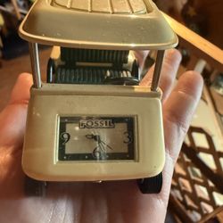 Vintage Fossil Limited Edition Golf Cart Desk Clock Watch