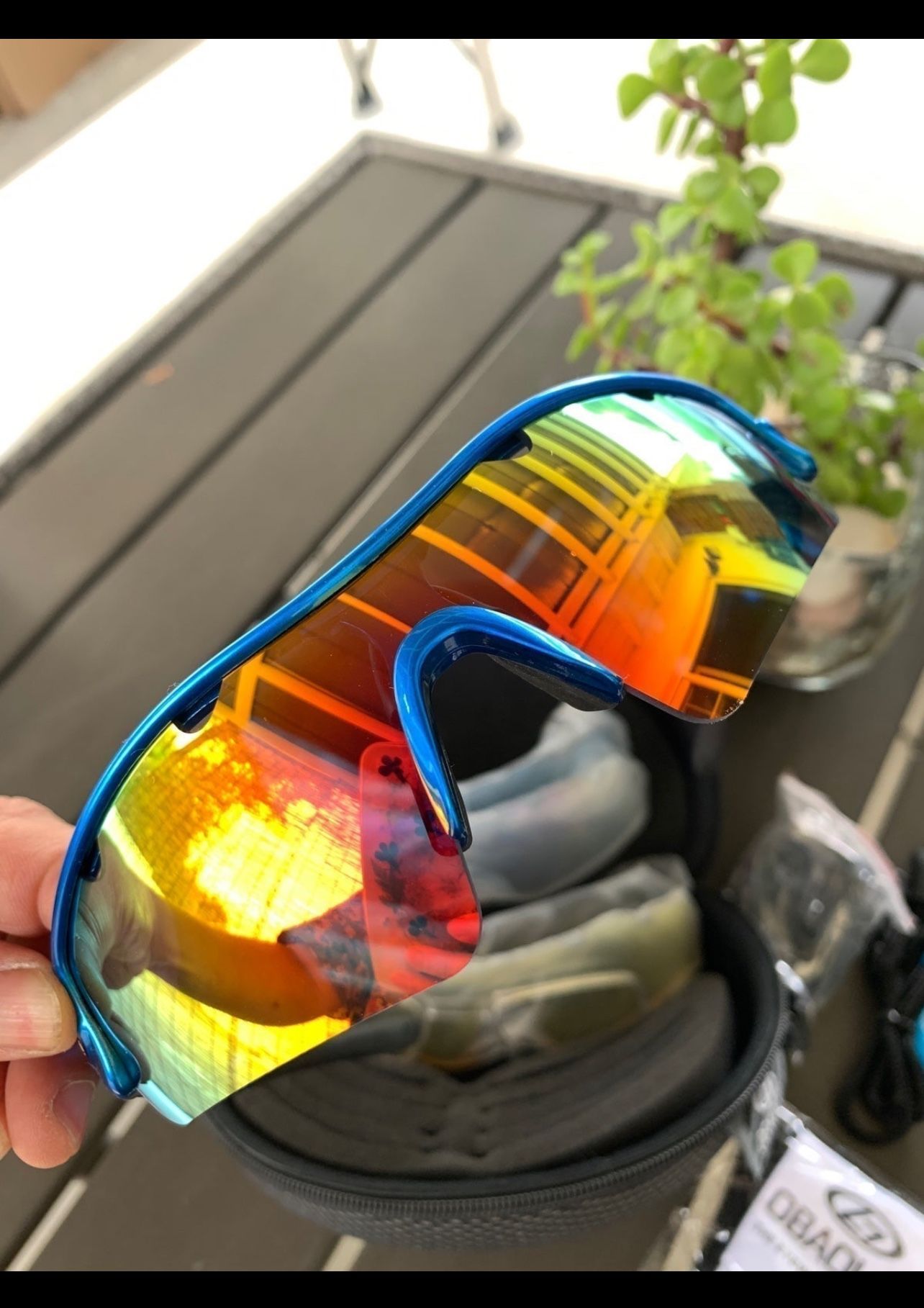 Polarized Sports Sunglasses for Men Women with 5 Interchangeable Lenses for Runn