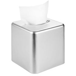 Silver Metal Tissue Box Holder